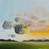 10. Give Light, 2021, Oil on canvas 30 x 30 inches/ 76.2 x 76.2 centimeters