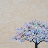 Tree Of Life II (Sharajat Alhaya), 2017, Oil on Panel, 18 x 24 inches/ 45.7 x 60.9 centimeters