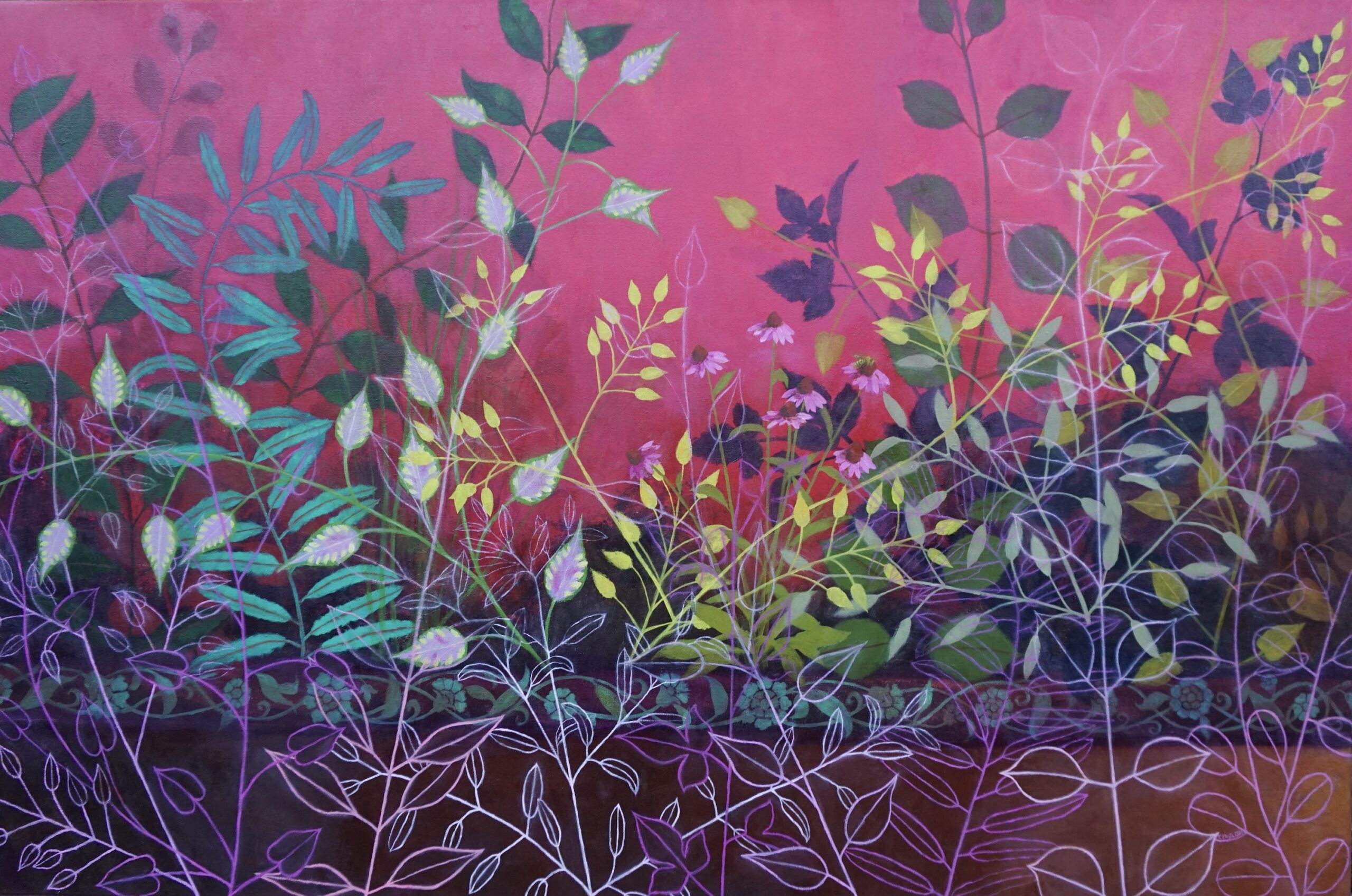 The Heart Is A Garden, Oil on Canvas, 40 x 60 Inches